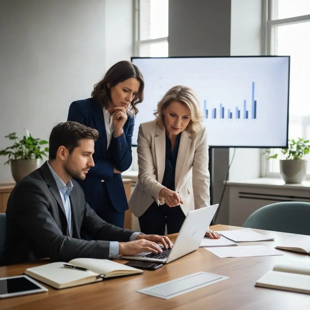 Équipe professionnelle en réunion de travail